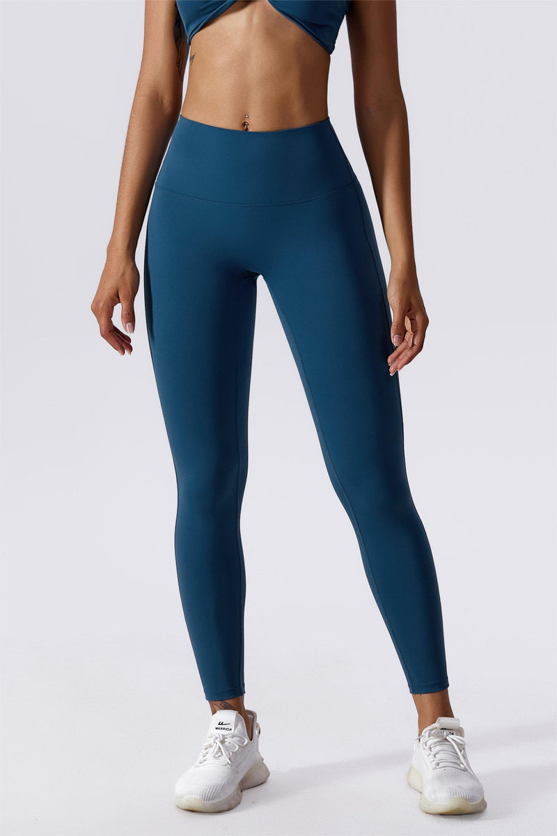 UNISSU No Front Seam High Waisted Workout Leggings for Women Tummy