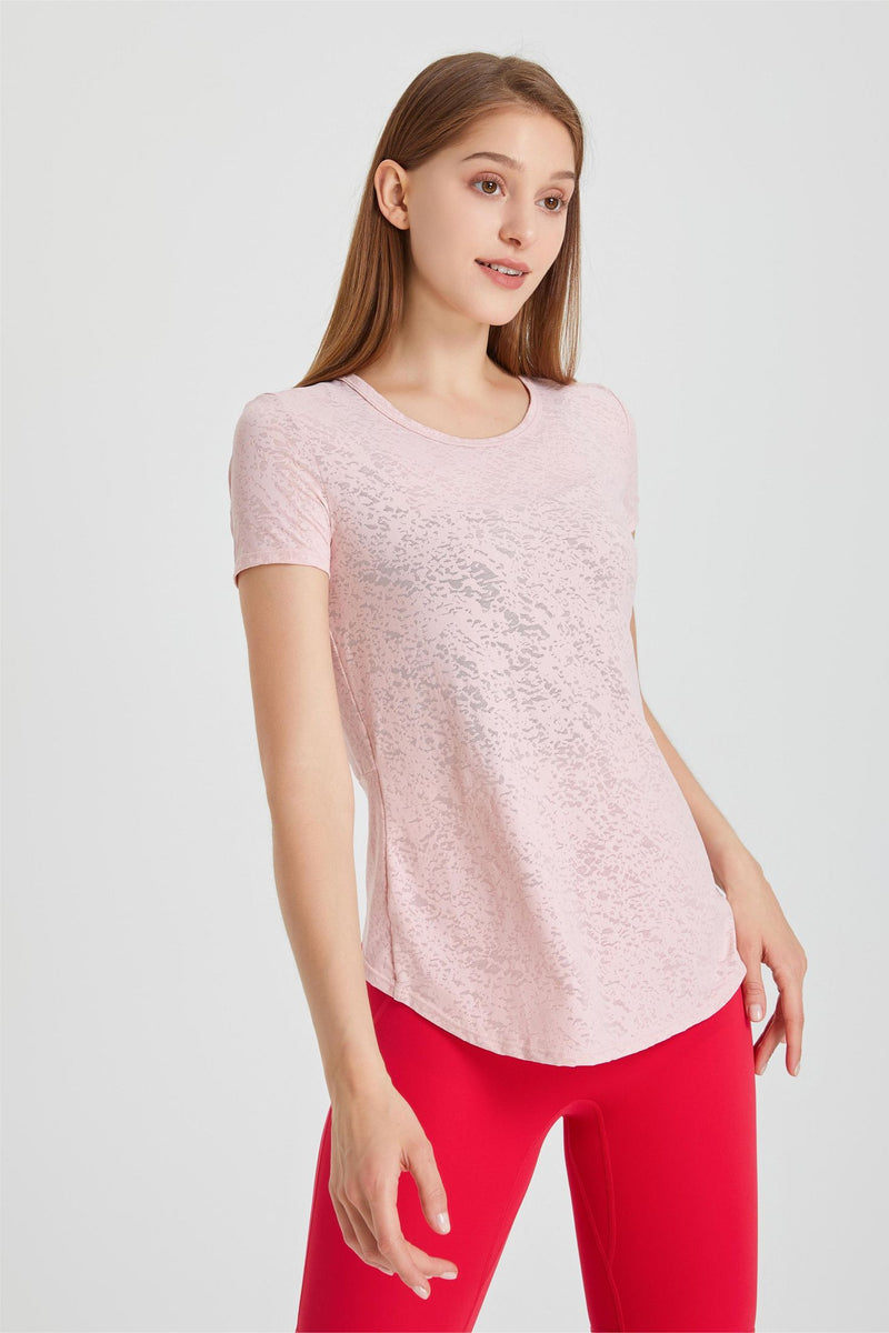 Back Cutout Twist Knot Short Sleeve T-Shirt For Women – Zioccie