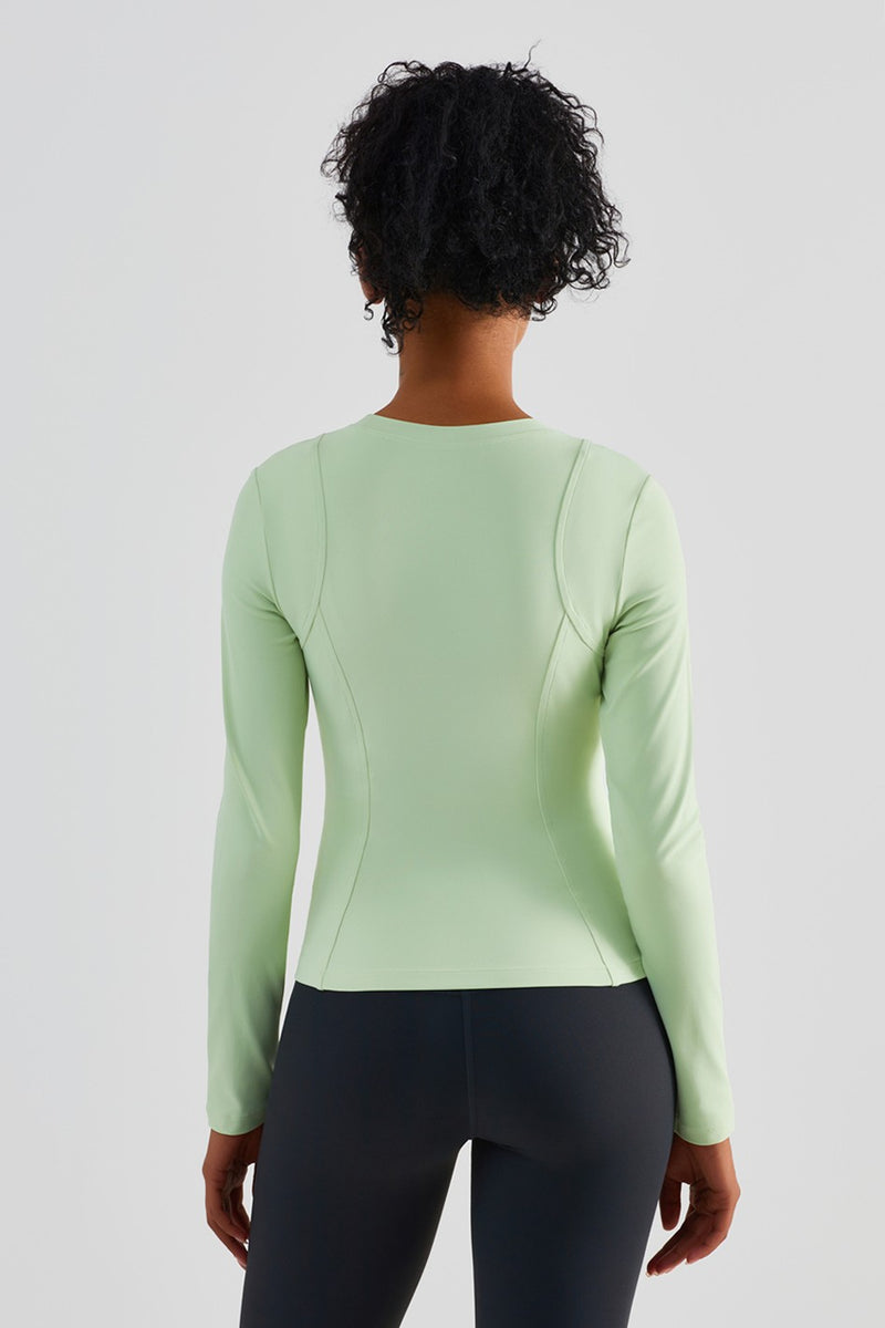 Women's Split Hem Longline Tunic Top - Long Sleeve Workout Shirts – Zioccie