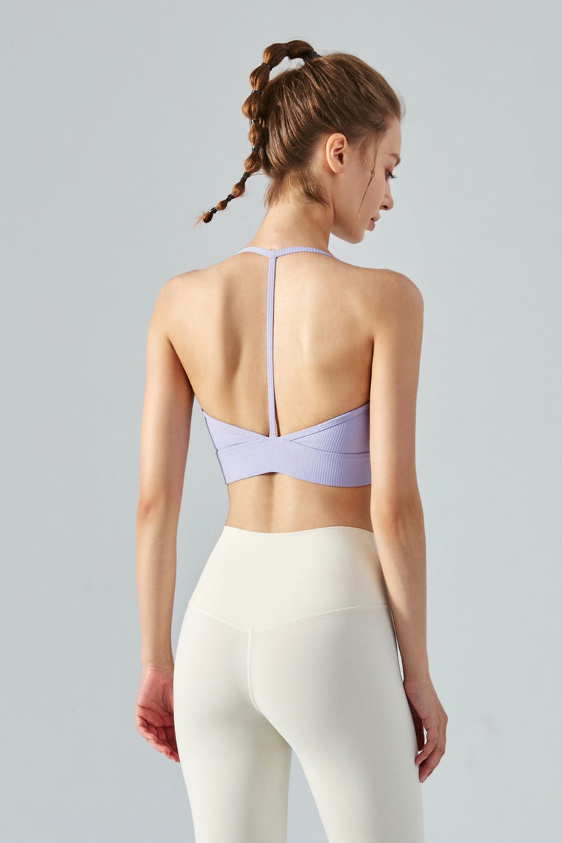 Thin Straps T-Back Racerback Sports Bra Camisole for Women