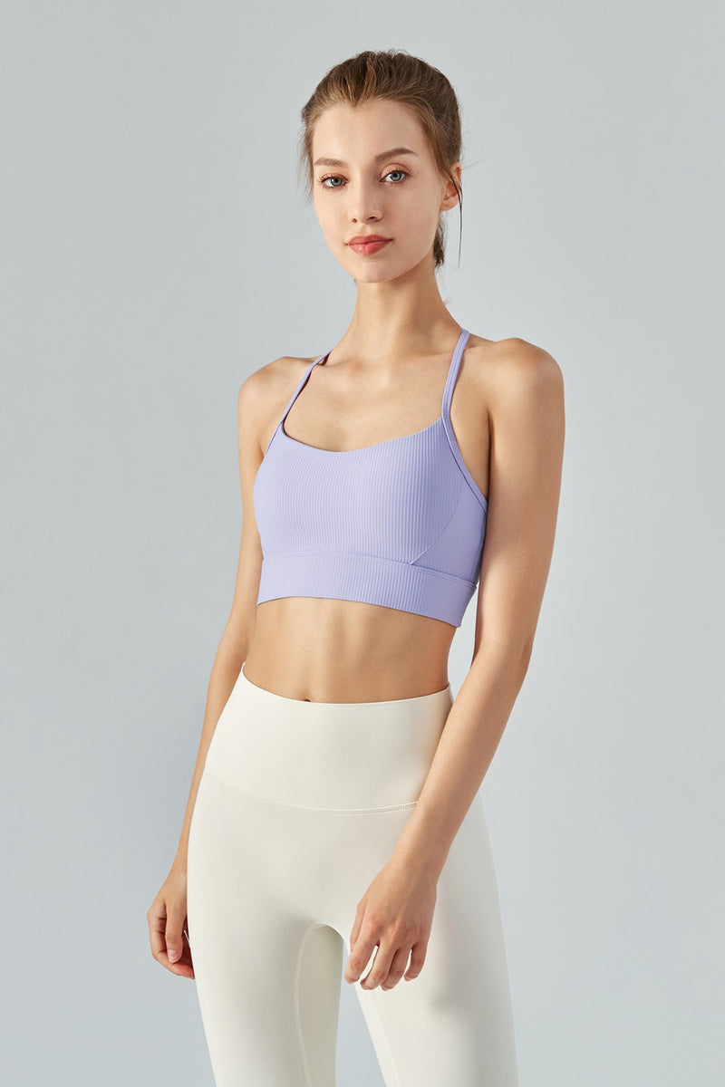Thin Straps T-Back Racerback Sports Bra Camisole for Women