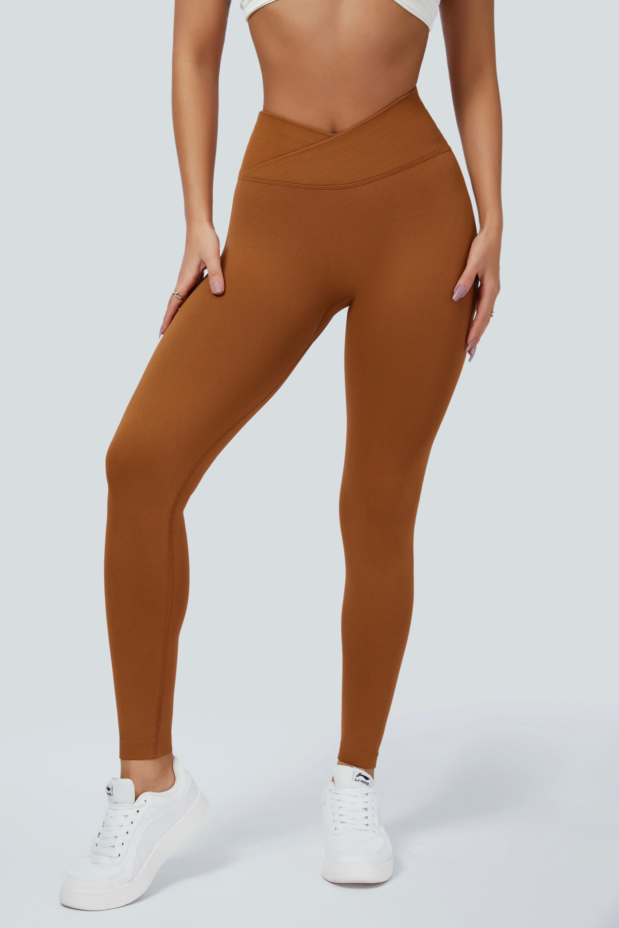 Suzette Milk Chocolate 5 High Waist Brushed Poly Leggings – a
