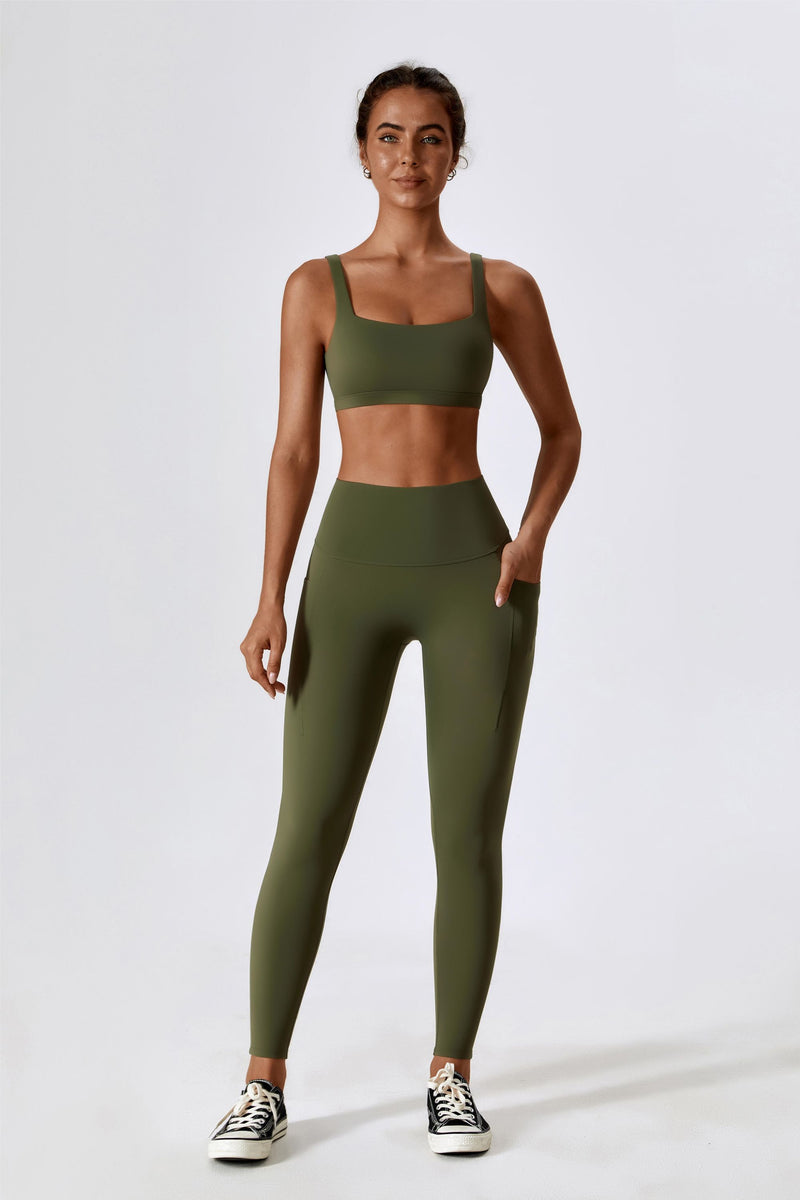 Square-Neck Backless Sports Bra For Women – Zioccie