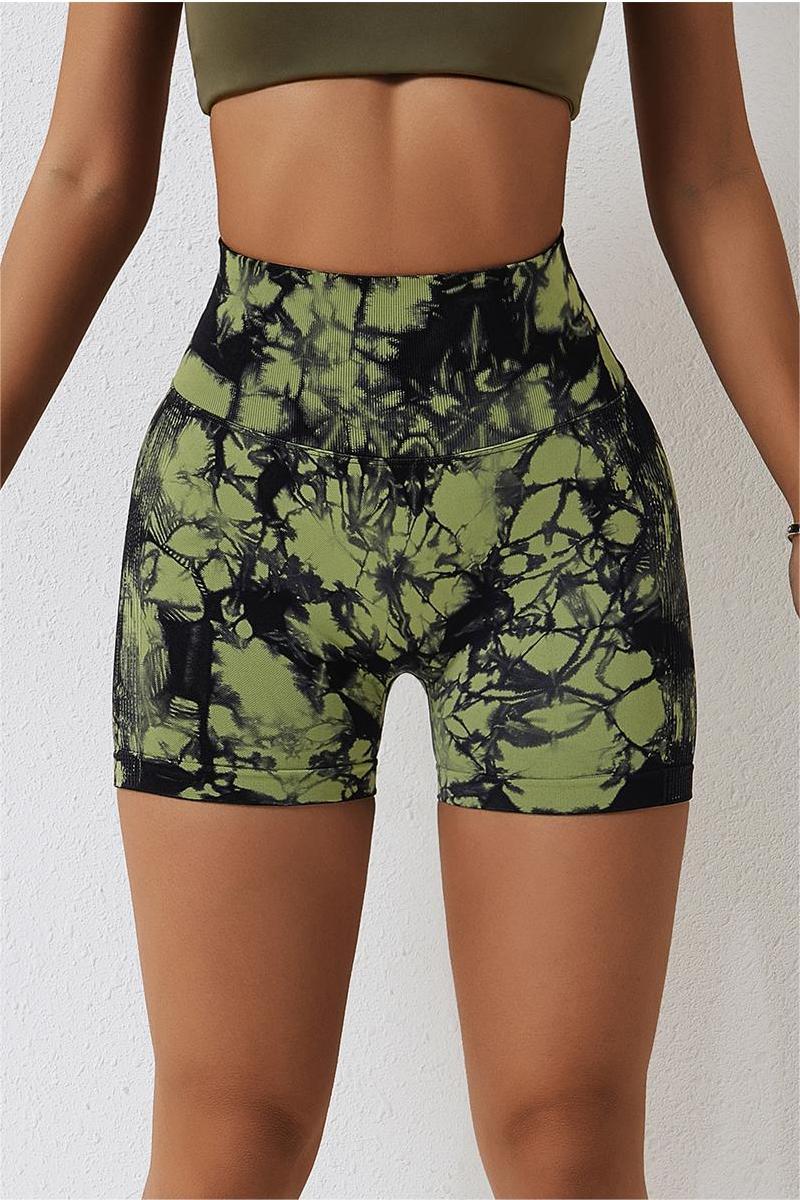 Tie Dye Seamless Scrunch Butt Shorts For Women – Zioccie