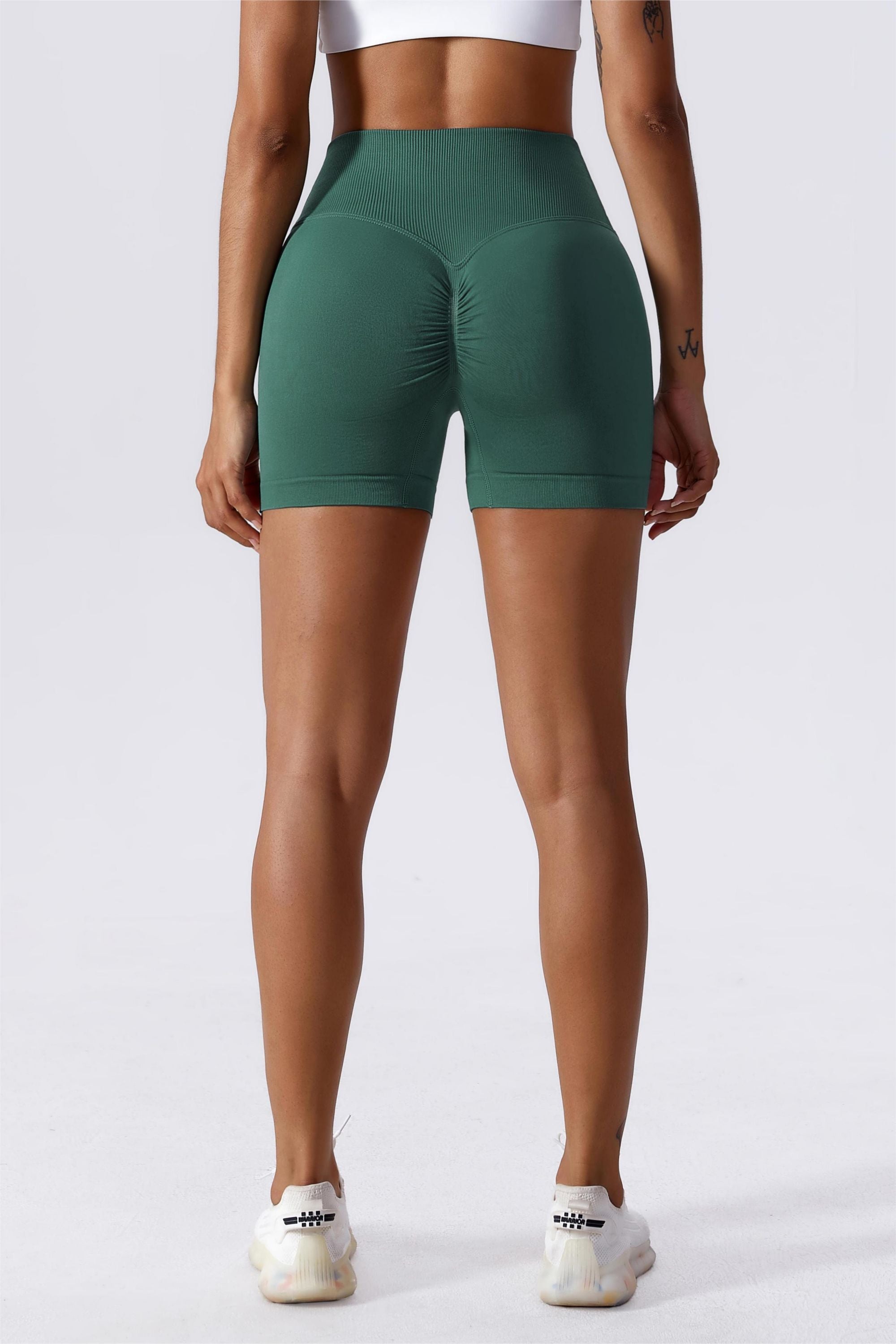 V-Cut Seamless Scrunch Butt Mini Shorts For Women – Zioccie