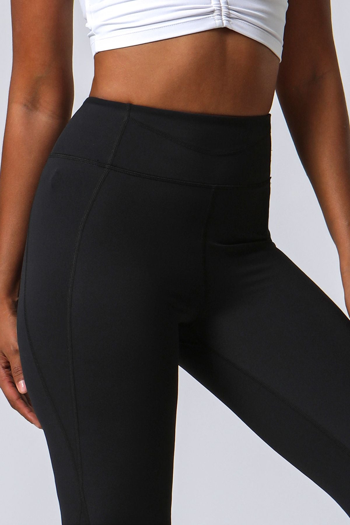 High waist tummy control legging with 3 Pockets in Black– Emprella