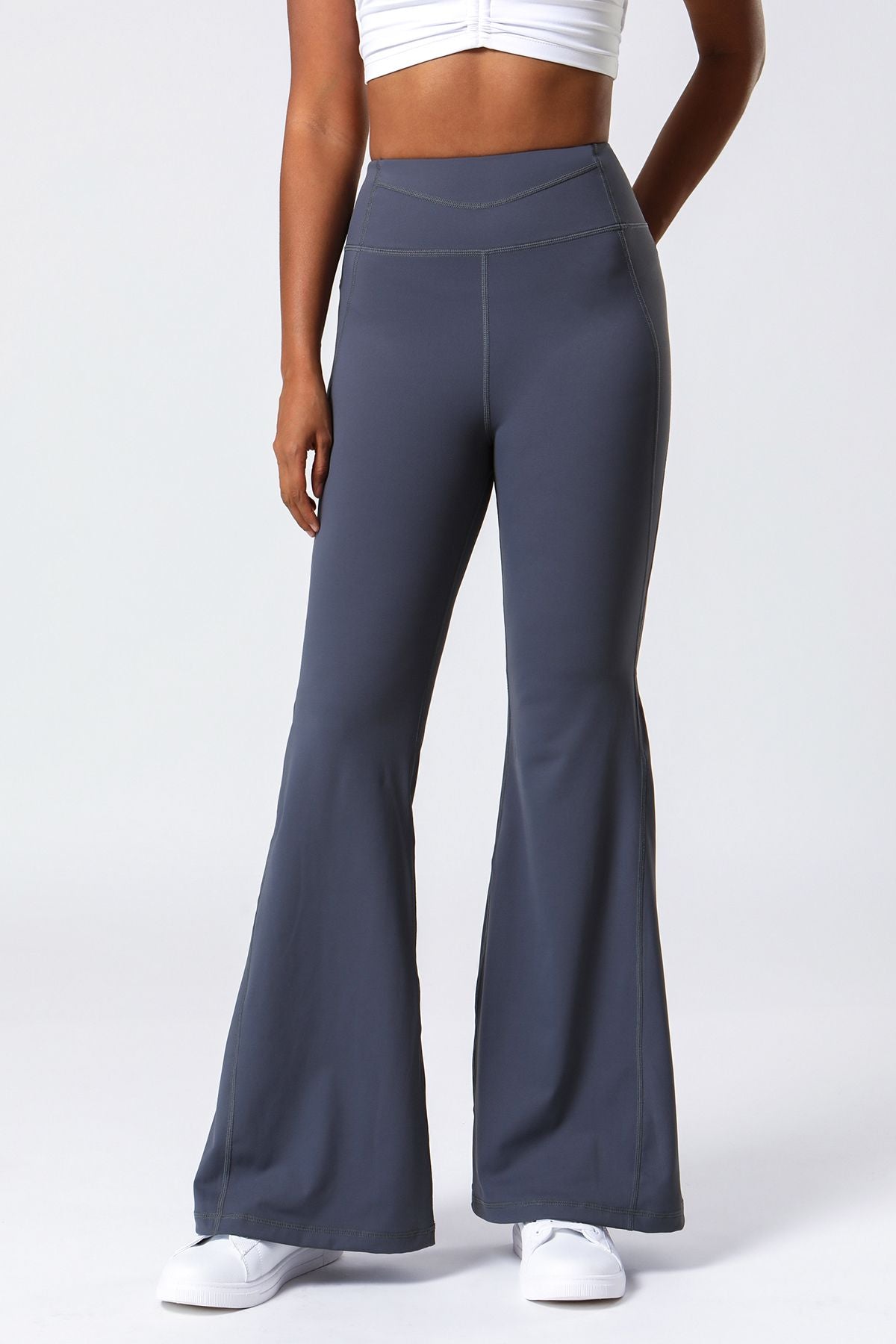 THE GYM PEOPLE Dames Tummy Control Bell Bottom Jeans Hoge Taille Brede Pijpen Flare Broek Jeggings met Zakken, Zwart, XL THE GYM PEOPLE Dames Tummy Control Bell Bottom Jeans Hoge Taille Brede Pijpen Flare Broek Jeggings met Zakken, Zwart, XL