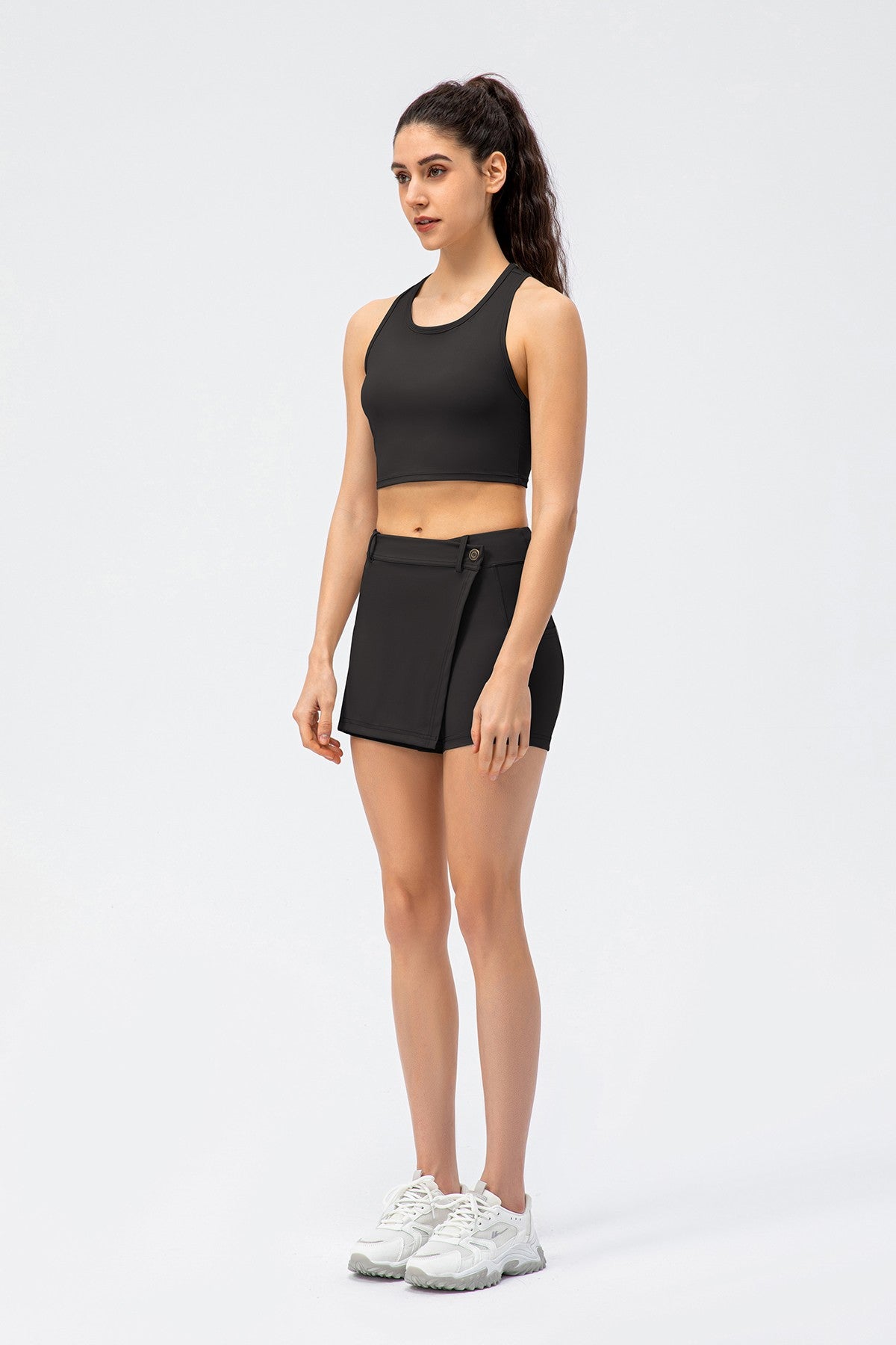 Women's Mid-Waist Split Front Skorts | 2-IN-1 Skirt and Shorts Combo –  Zioccie