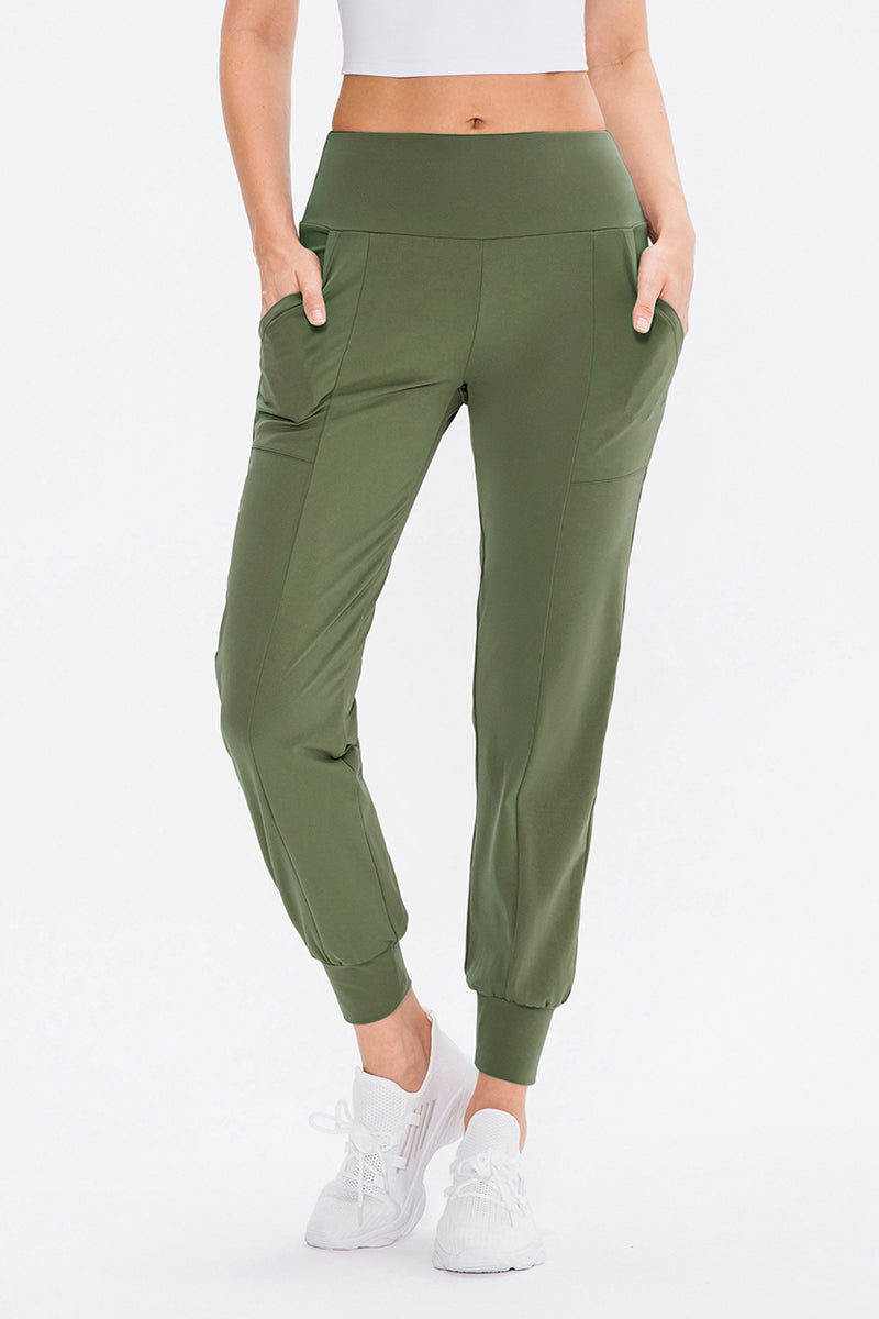 High-Waist Tummy Control Tapered Jogger Pants – Zioccie
