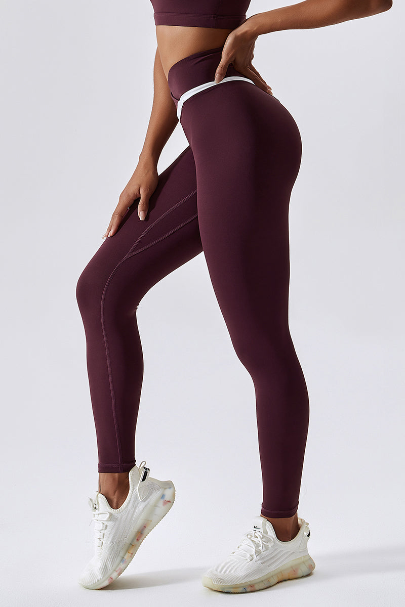 Fabletics Womens L Trinity High Waisted Pocket Legging Very Berry