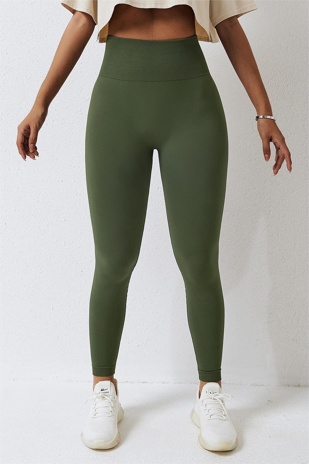 Booty Scrunch Contour Leggings - Olive Green