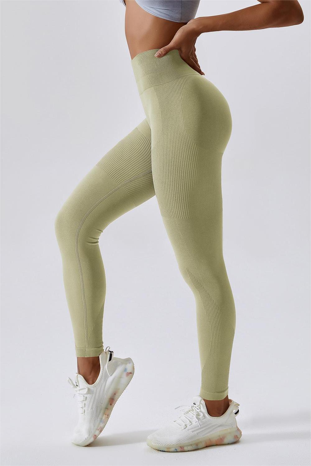  COMEUP High Waisted Seamless Leggings for Women with The  Triangular Seam Design in The Waist – 4-Way Stretch Sports Leggings (as1,  Alpha, x_s, Regular, Regular, Dirty Green) : ביגוד, נעליים ותכשיטים