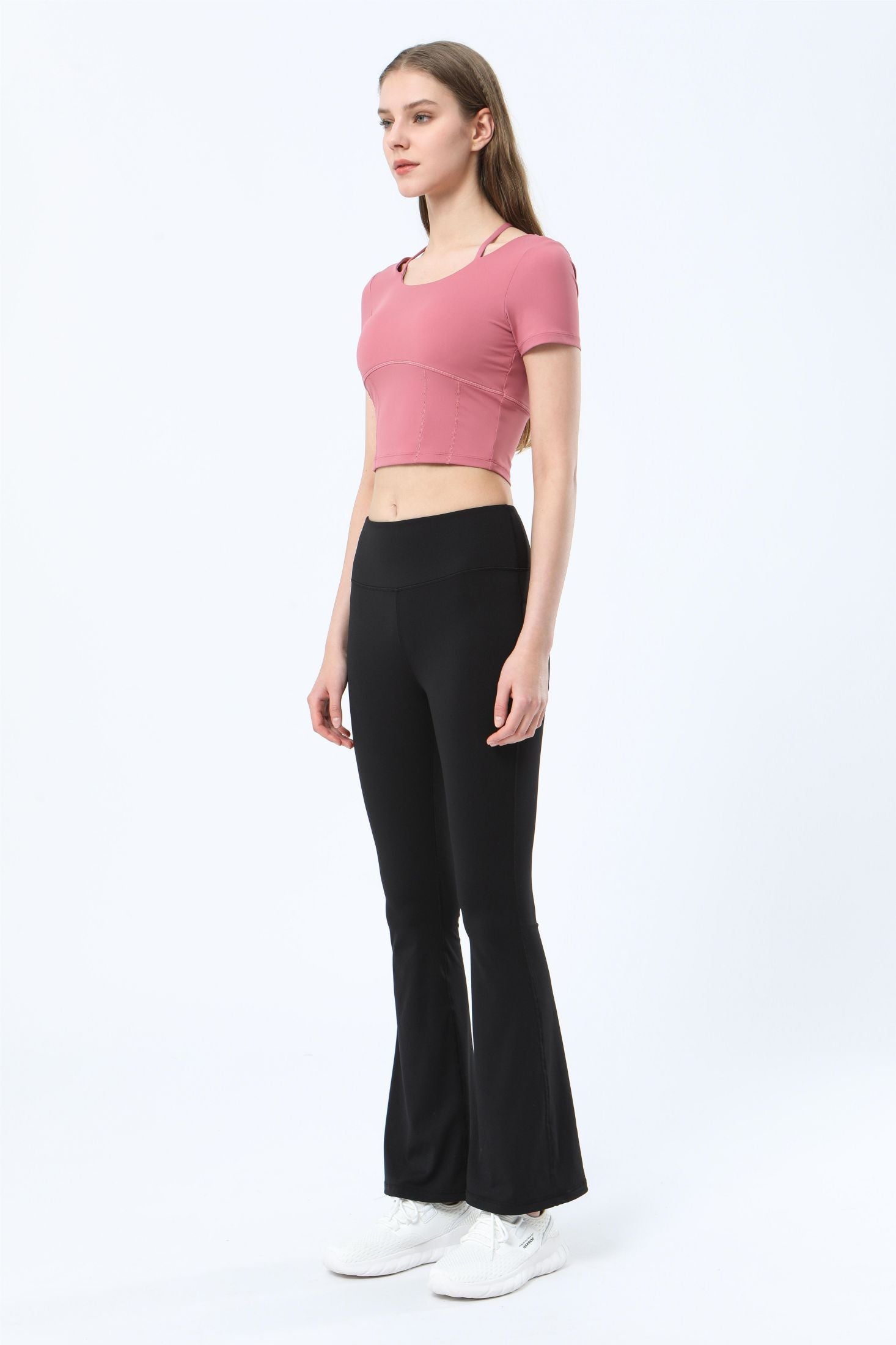 MILICA HIGH WAISTED CROP FLARE PANTS