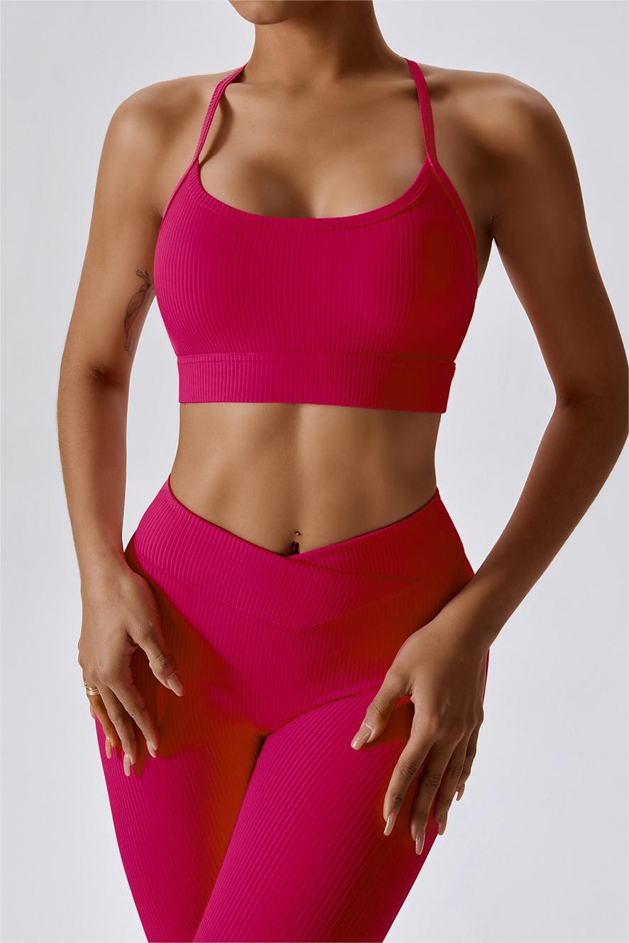 Buy Balanced Tech Women's Performance Triple Strap Caged Sport Bra - Pink -  Medium at