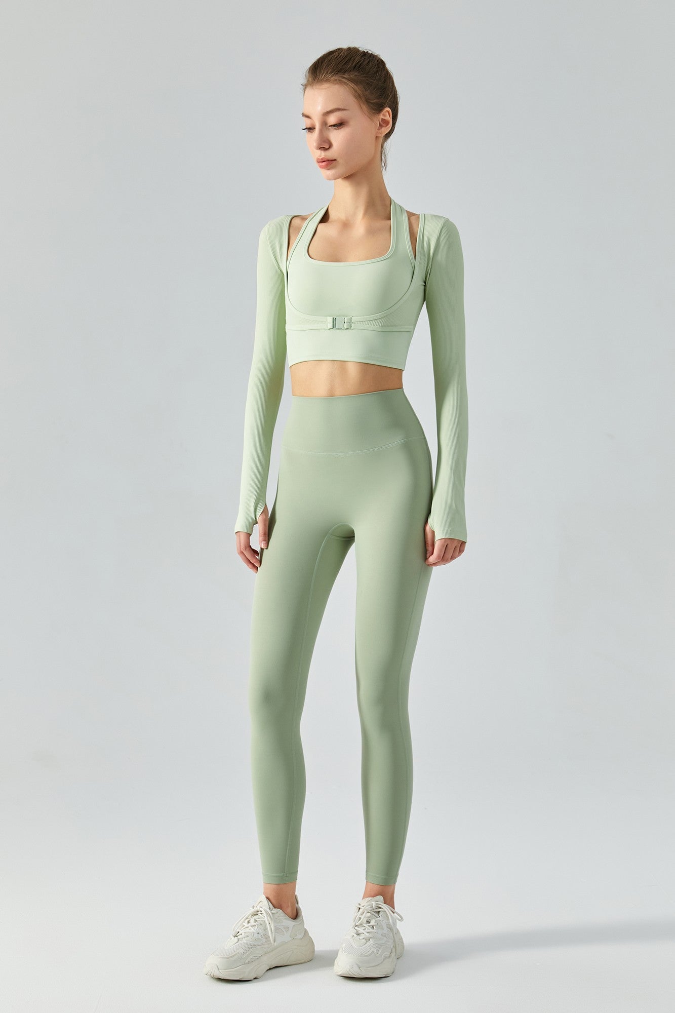 Women's 2 Piece Tracksuit Workout Set - ribbed workout set High Waist  Leggings and Crop Top (XL, Green) : : Clothing, Shoes & Accessories