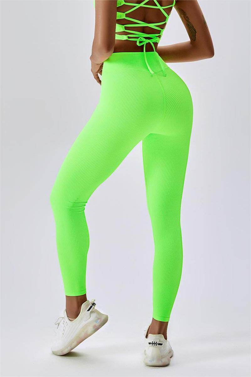 High Waisted Sculpting Ribbed Leggings