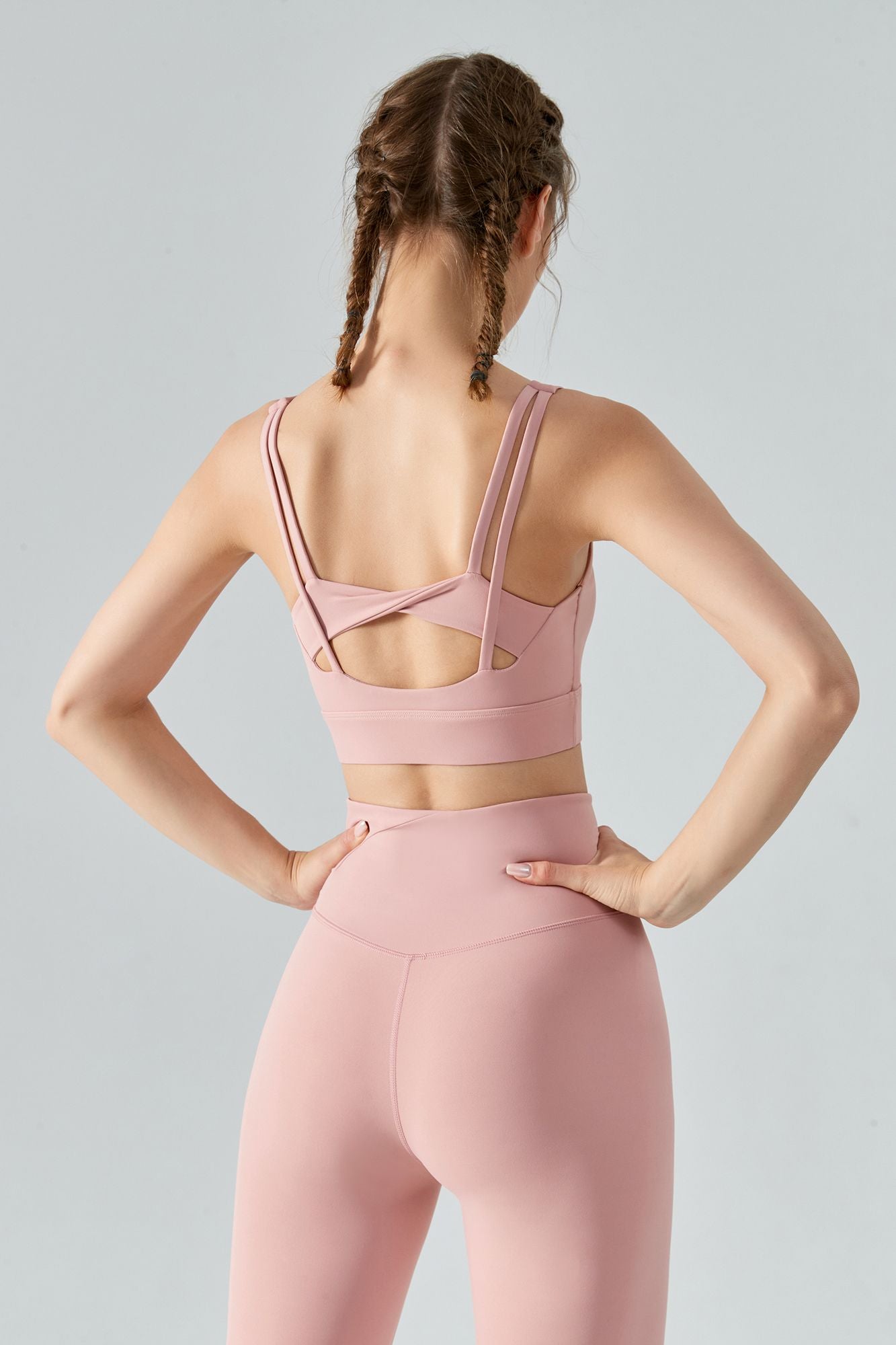 Strappy Back Cami Top With Built-In Bra - Longline Sports Bra Women –  Zioccie