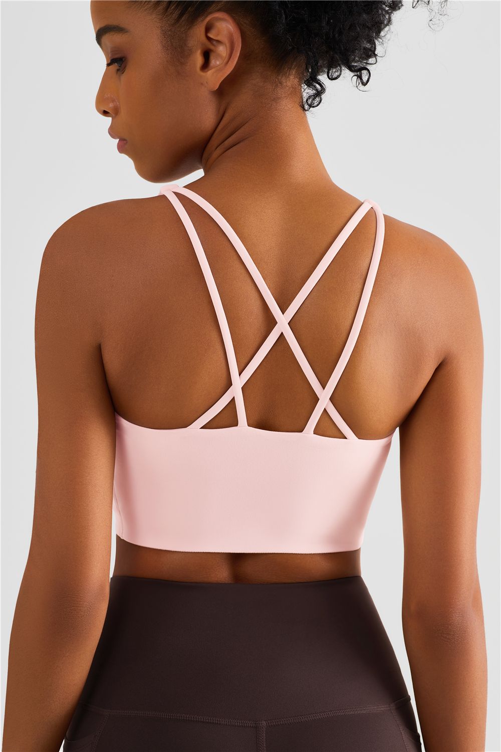 Soft Marshmallow Strappy Back Camisole Sports Bra for Women – Zioccie