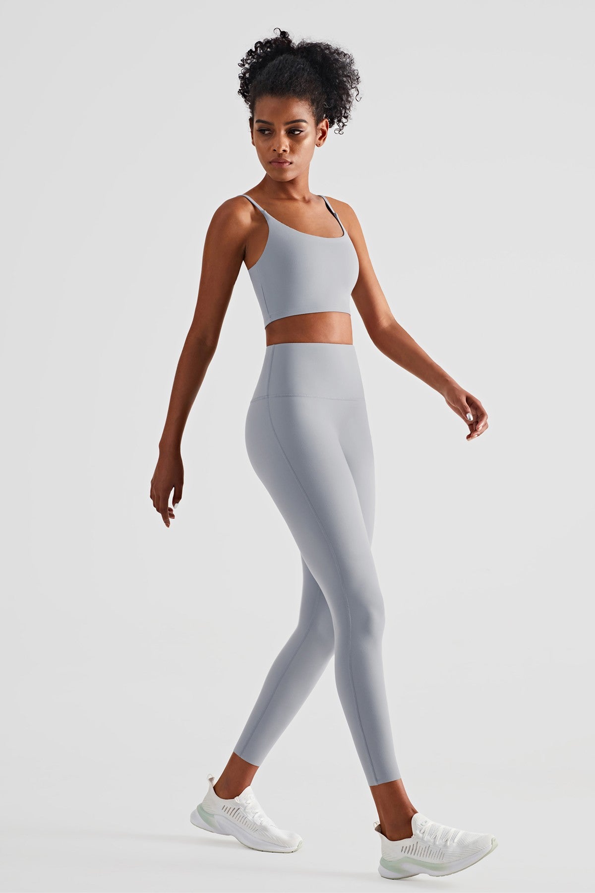 womens sports bra skinny strap White Spaghetti Strap Yoga Athleisure