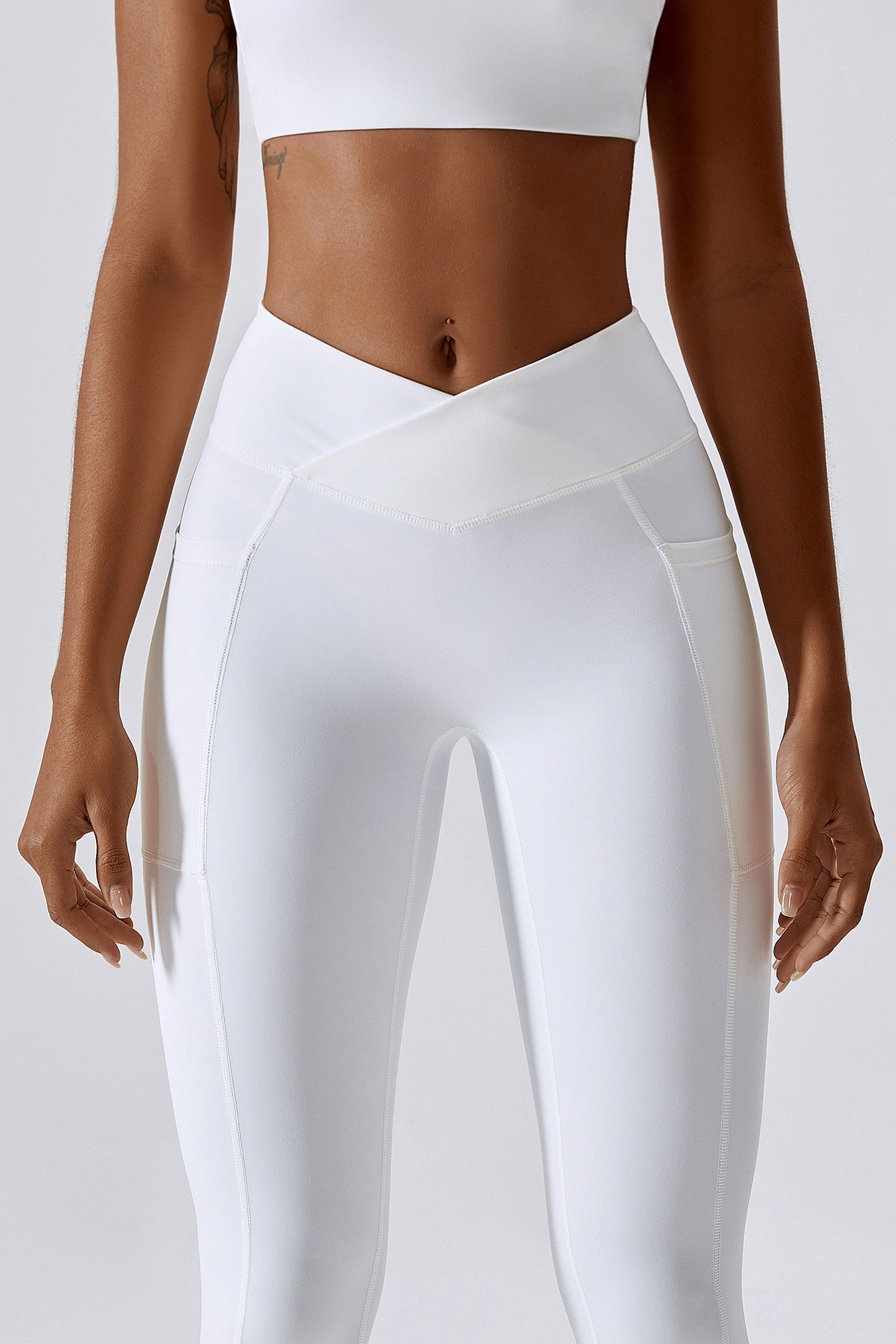 Lastesso Women V Crossover High Waisted Yoga Pants Tummy Control Bootleg  Lounge Sweatpants Bootcut Workout Joggers Jazz Pants 