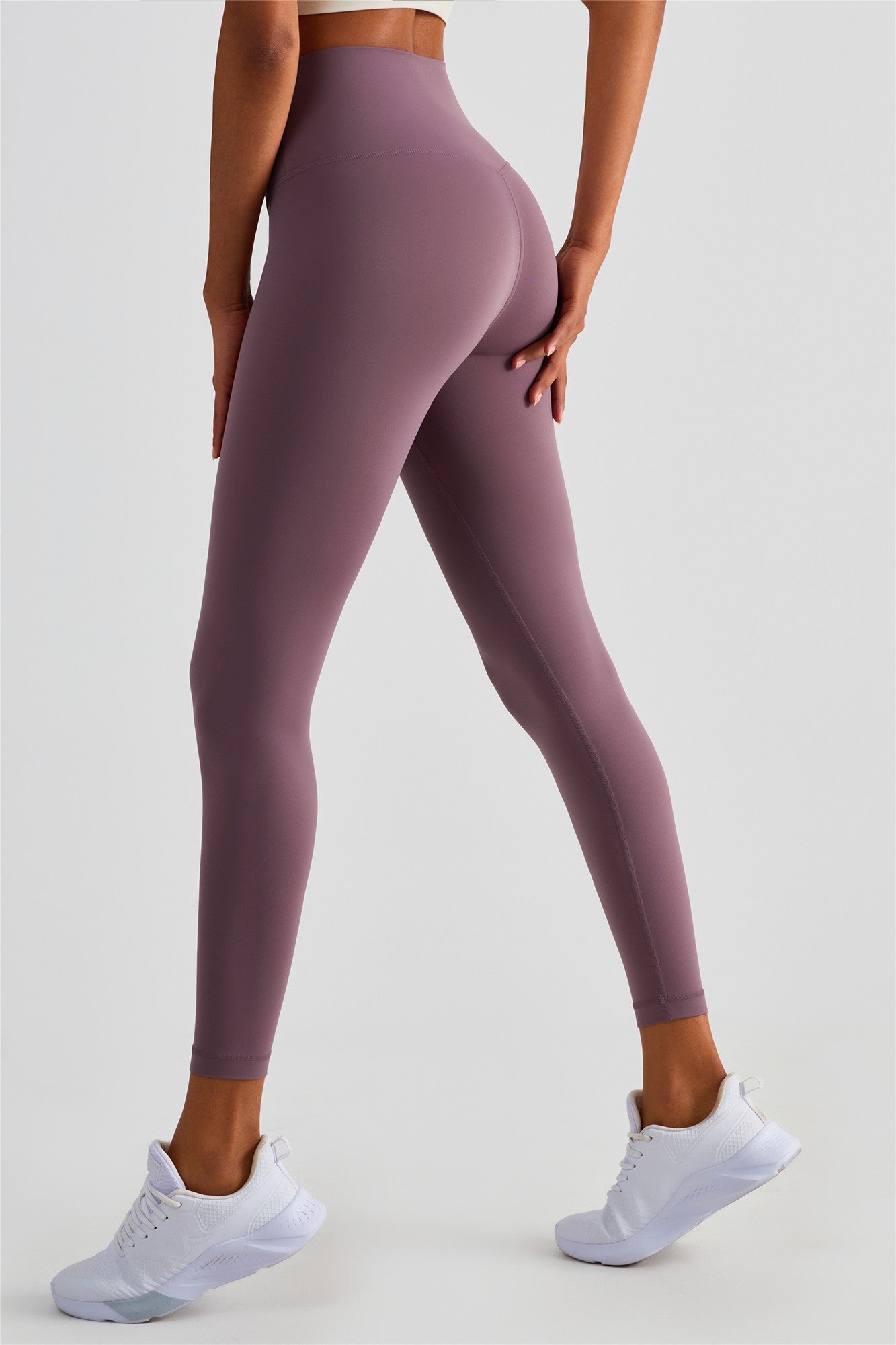 Women's Crossover Waistband No Front Seam Workout Yoga Leggings – Zioccie