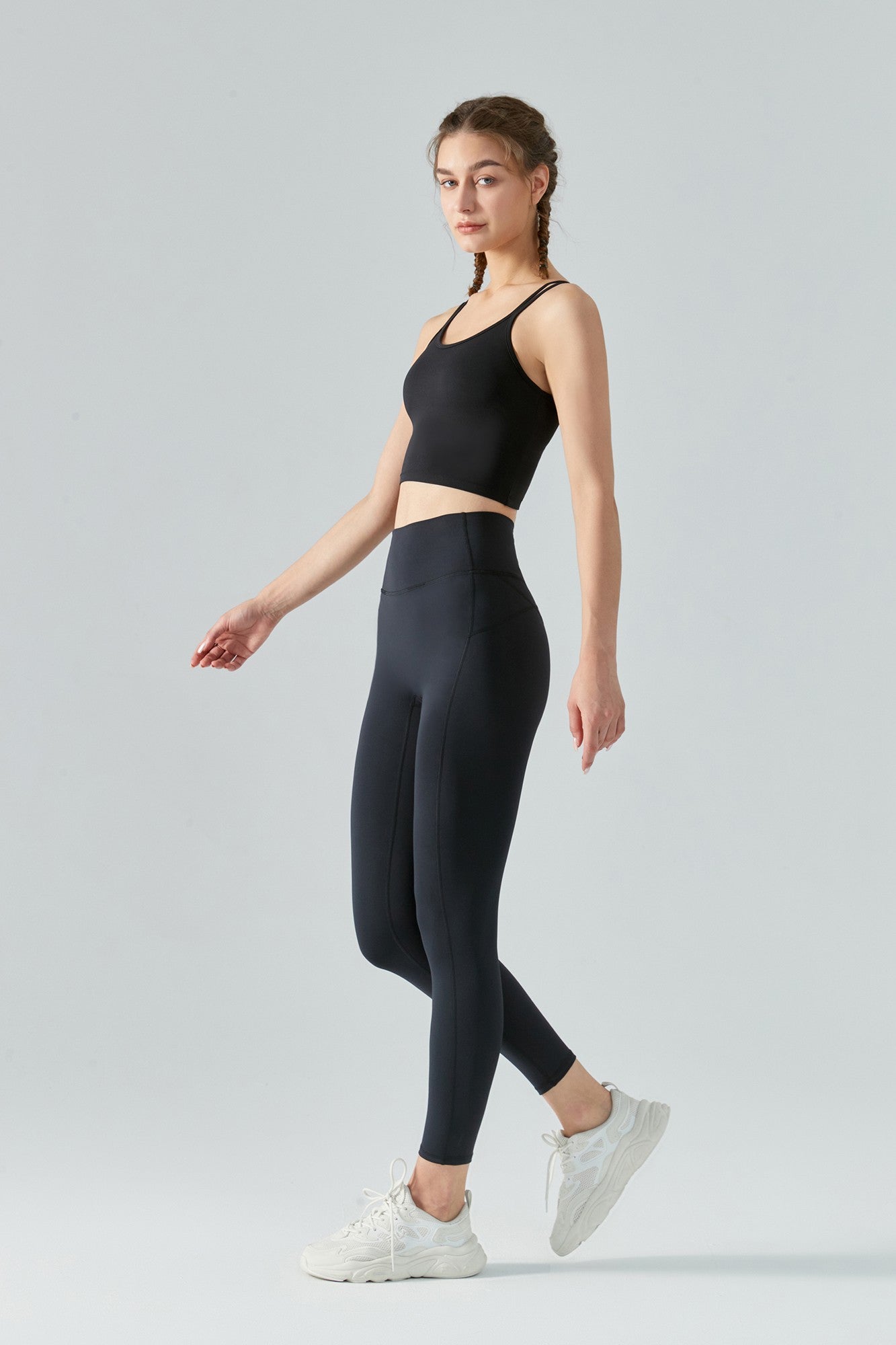 Women's Seamless Fleece Lined Thermal Leggings Without Front Seam