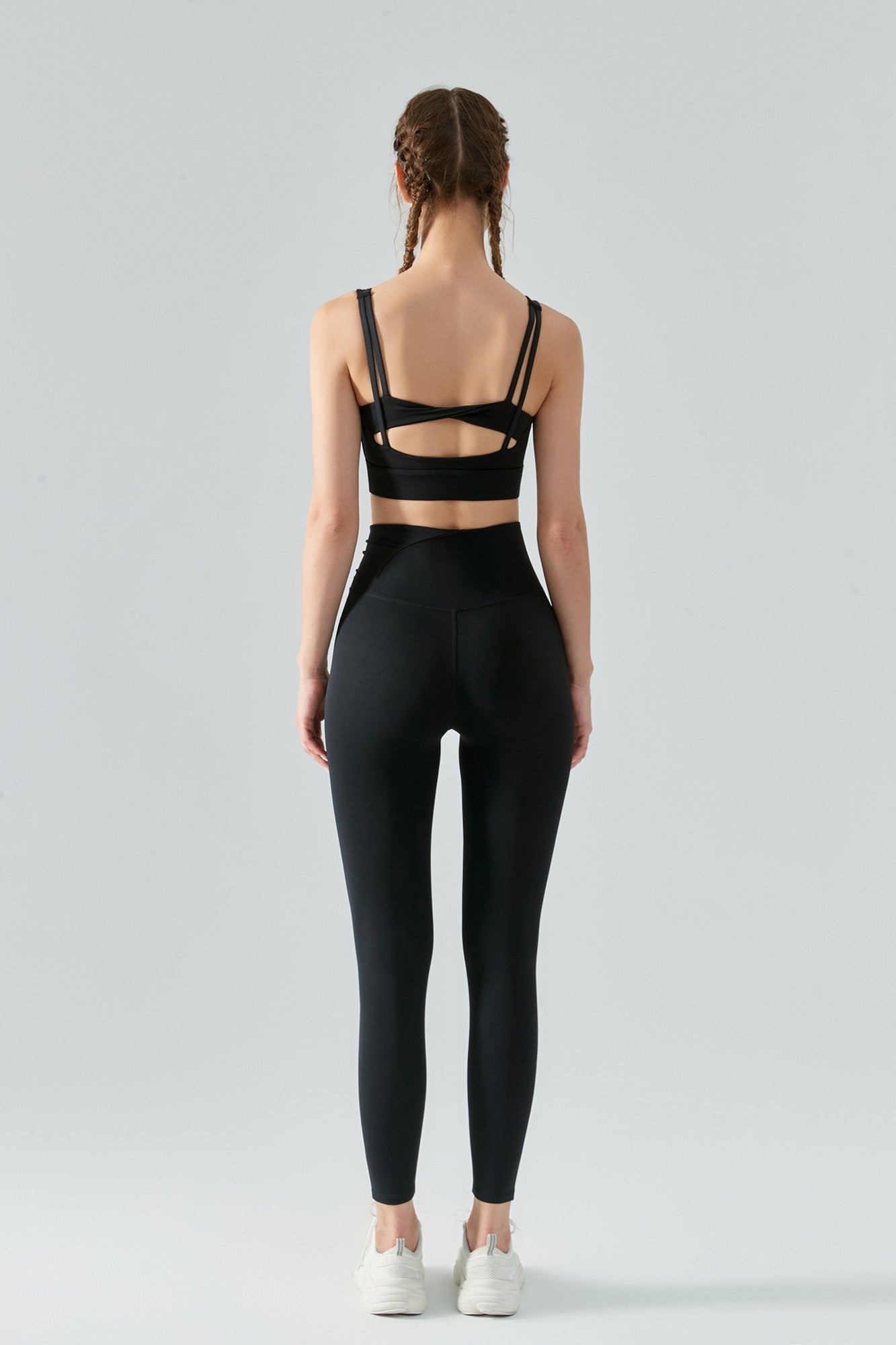 High-Waisted Side-Ruched Cropped Leggings For Women
