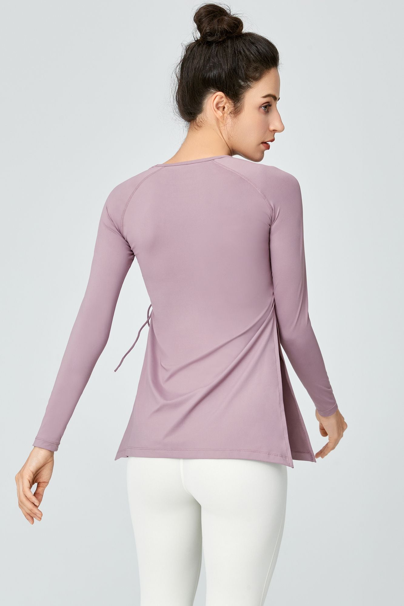 Womens Long Sleeve T Shirt Split Hem Rib-Knit Longline Tee Basic Tops  Blouse Summer Casual : : Clothing, Shoes & Accessories
