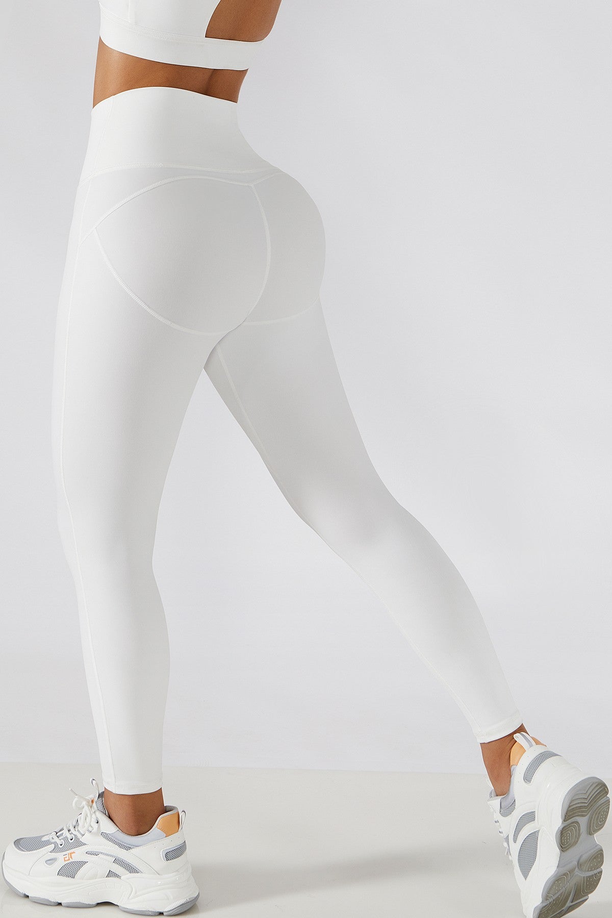 XS/X NIP Off White Leggings - Elastic Zippered Front High Waist